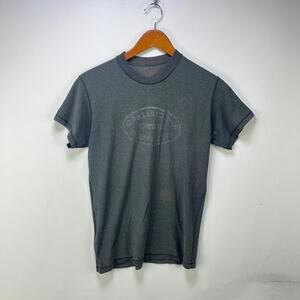 Vintage 80s Sun Faded Blank Black Inside Out Shirt Large